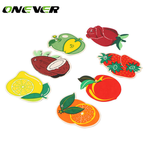 Onever 7pcs Scent Hanging Paper Auto Perfume for Home Boat Lasting Fragrance Strawberry Lemon Scent Car Air Freshener Perfume